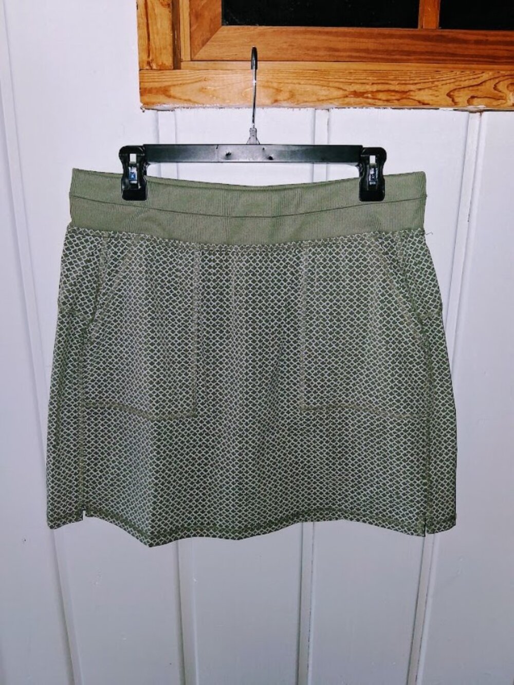 T by Talbots Olive Green Print Golf Tennis Skort NWT Sz L
